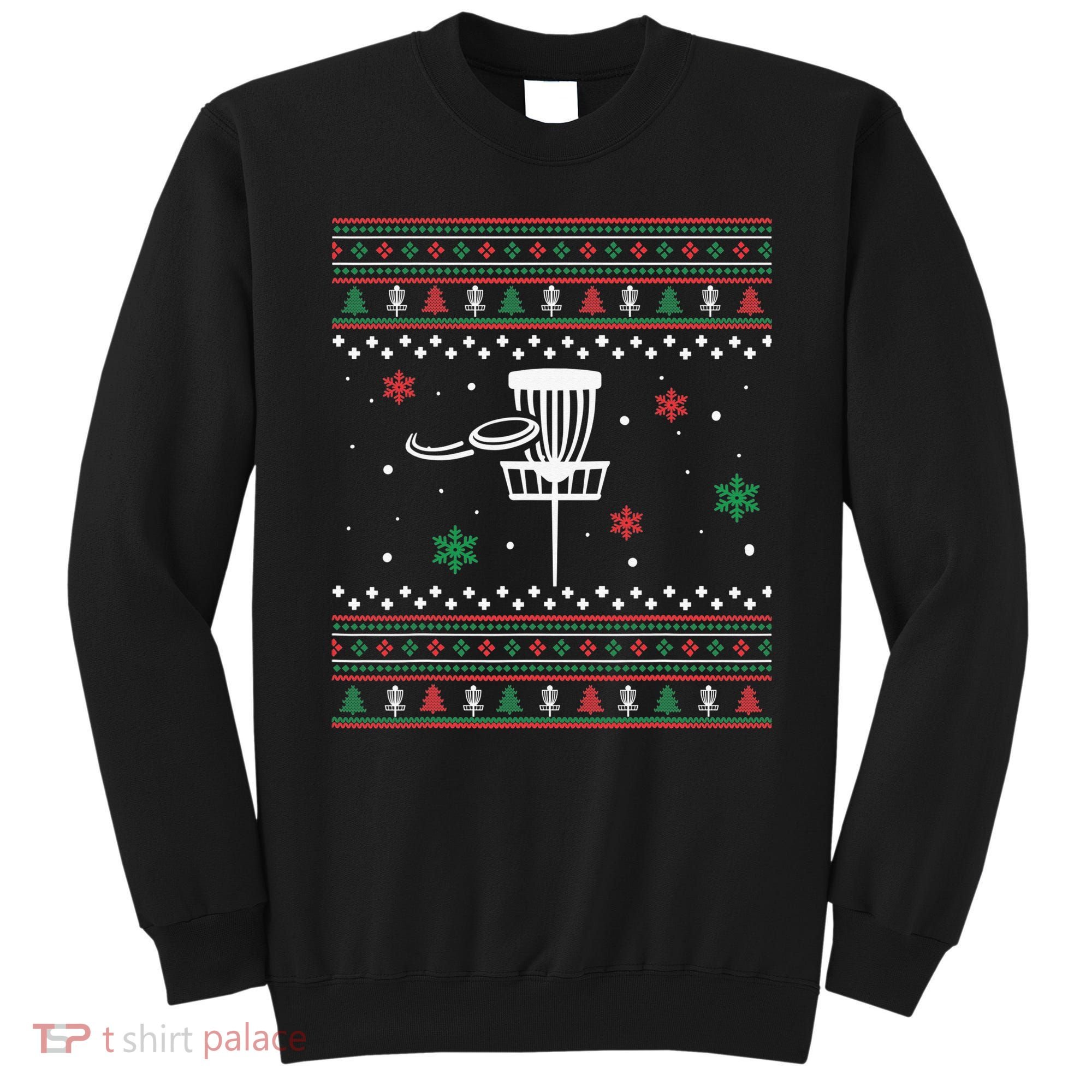Merry Discmas Disc Golf Ugly Christmas Sweater Party Sweatshirt