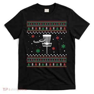 Merry Discmas Disc Golf Ugly Christmas Sweater Party T-Shirt