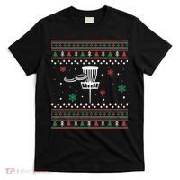 Merry Discmas Disc Golf Ugly Christmas Sweater Party T-Shirt thumb 0