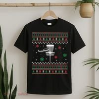 Merry Discmas Disc Golf Ugly Christmas Sweater Party T-Shirt thumb 2