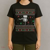 Merry Discmas Disc Golf Ugly Christmas Sweater Party T-Shirt thumb 4