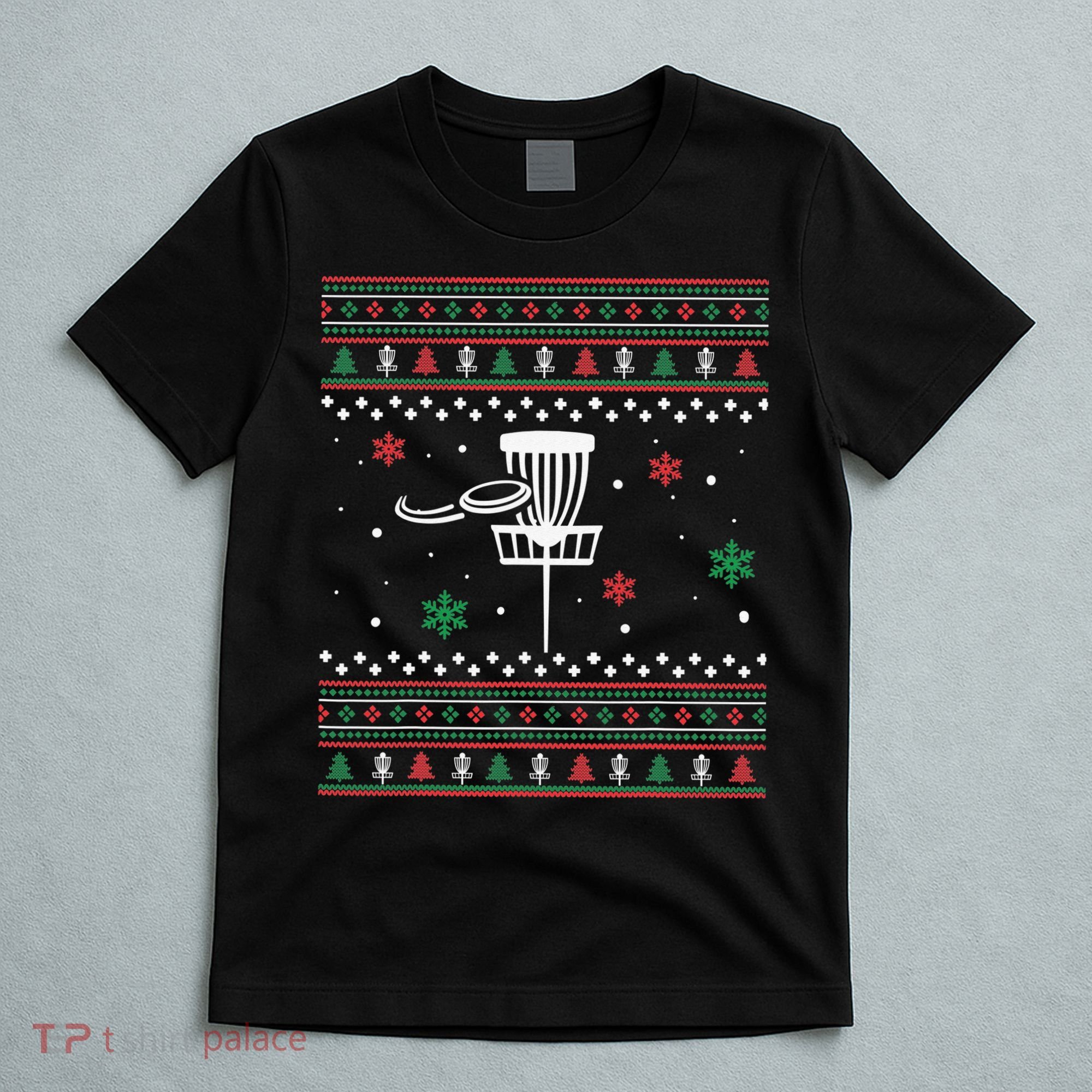 Merry Discmas Disc Golf Ugly Christmas Sweater Party T-Shirt