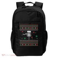 Merry Discmas Disc Golf Ugly Christmas Sweater Party Backpack thumb 0