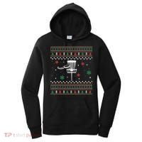 Merry Discmas Disc Golf Ugly Christmas Sweater Party Women's Hoodie thumb 0