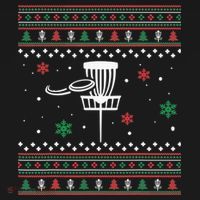 Merry Discmas Disc Golf Ugly Christmas Sweater Party Women's Hoodie thumb 2