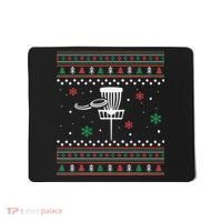 Merry Discmas Disc Golf Ugly Christmas Sweater Party Mousepad thumb 0