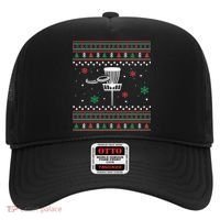 Merry Discmas Disc Golf Ugly Christmas Sweater Party Hat thumb 0