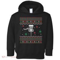 Merry Discmas Disc Golf Ugly Christmas Sweater Party Toddler Hoodie thumb 0
