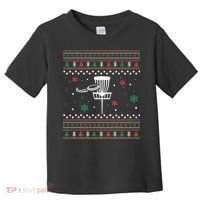 Merry Discmas Disc Golf Ugly Christmas Sweater Party Toddler T-Shirt thumb 0