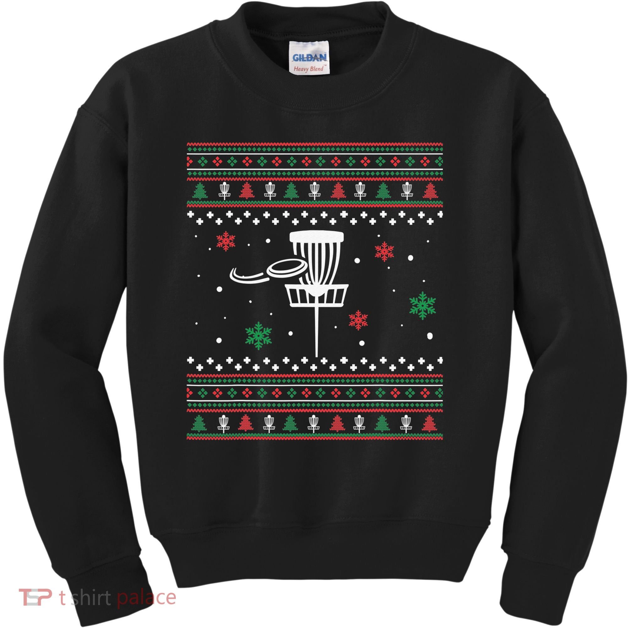 Merry Discmas Disc Golf Ugly Christmas Sweater Party Kids Sweatshirt