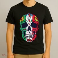 Mexican Dia De Los Muertos Day Of The Dead Sugar Skull T-Shirt thumb 3