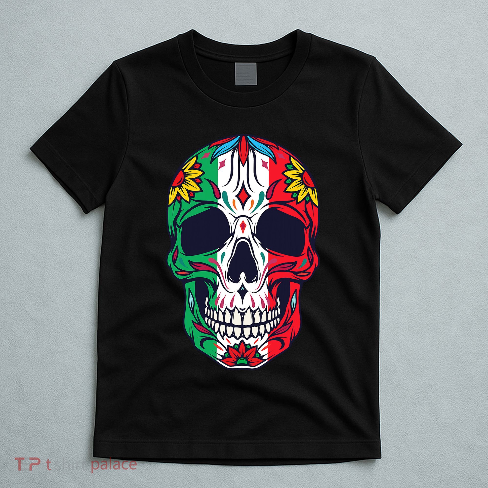 Mexican Dia De Los Muertos Day Of The Dead Sugar Skull T-Shirt
