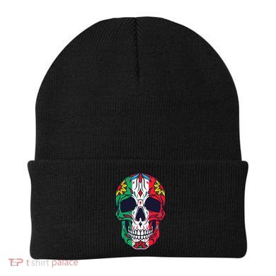 Mexican Dia De Los Muertos Day Of The Dead Sugar Skull Beanie
