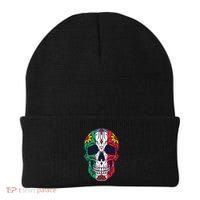 Mexican Dia De Los Muertos Day Of The Dead Sugar Skull Beanie thumb 0