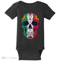 Mexican Dia De Los Muertos Day Of The Dead Sugar Skull Baby Bodysuit thumb 0
