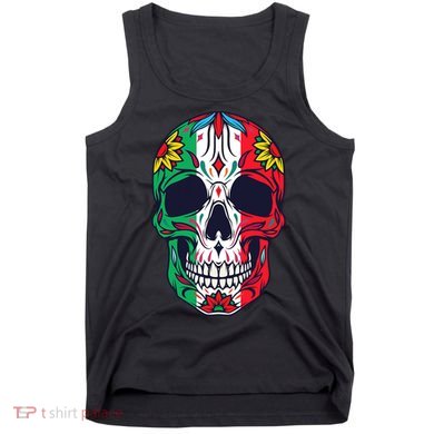 Mexican Dia De Los Muertos Day Of The Dead Sugar Skull Tank Top