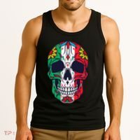 Mexican Dia De Los Muertos Day Of The Dead Sugar Skull Tank Top thumb 3