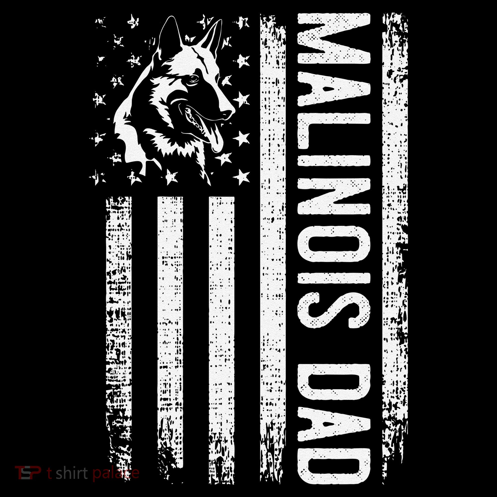 Malinois Dad Dog Dad K9 American Flag Dog Lover Coffee Mug
