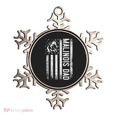 Malinois Dad Dog Dad K9 American Flag Dog Lover Ornament