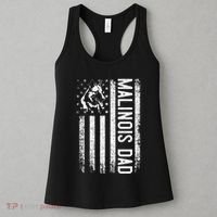 Malinois Dad Dog Dad K9 American Flag Dog Lover Women's Tank Top thumb 3