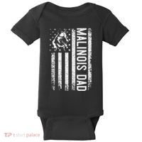 Malinois Dad Dog Dad K9 American Flag Dog Lover Baby Bodysuit thumb 0