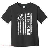 Malinois Dad Dog Dad K9 American Flag Dog Lover Toddler T-Shirt thumb 0