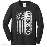 Malinois Dad Dog Dad K9 American Flag Dog Lover Kids Long Sleeve Shirt thumb 0