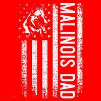 Malinois Dad Dog Dad K9 American Flag Dog Lover Santa Hat thumb 1