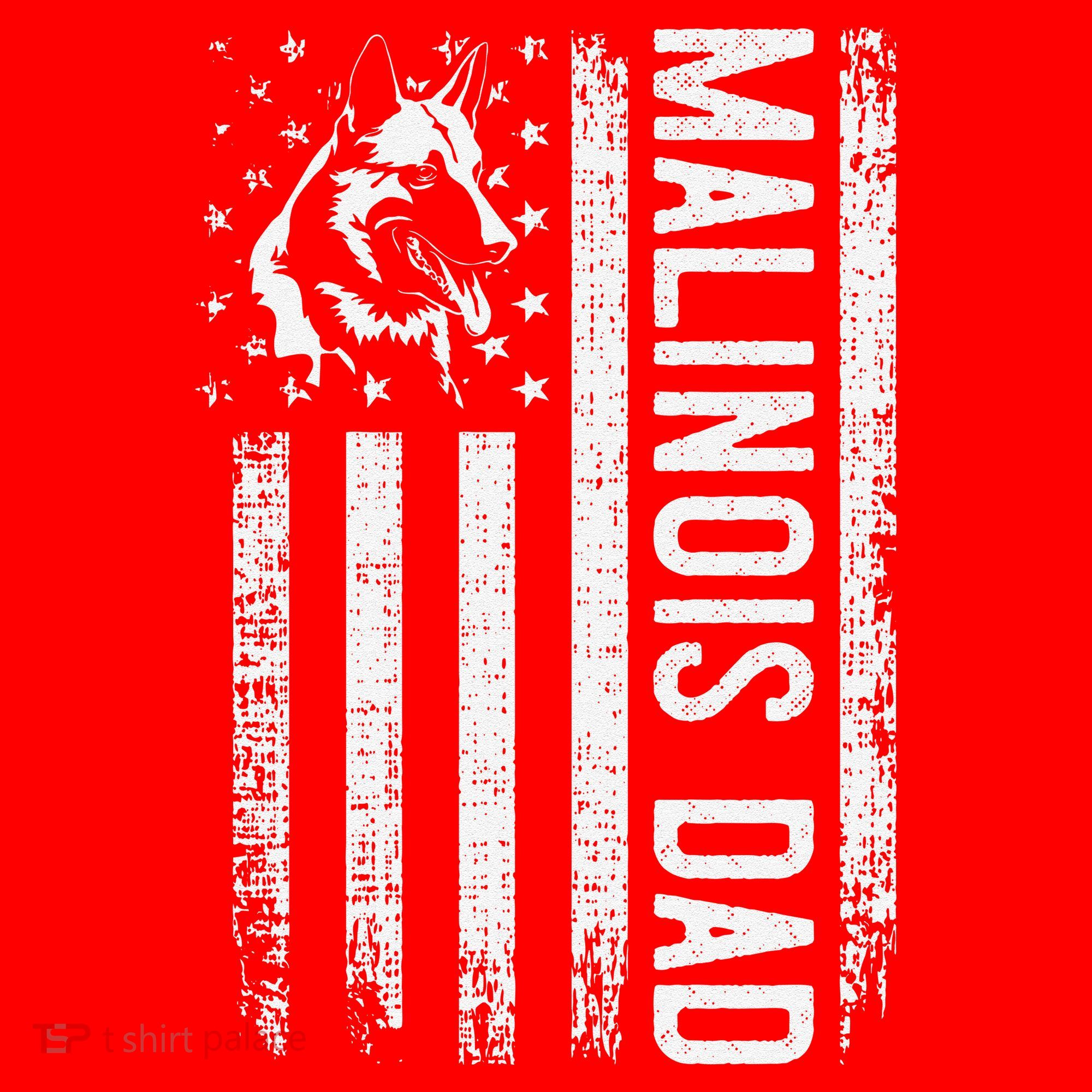 Malinois Dad Dog Dad K9 American Flag Dog Lover Santa Hat