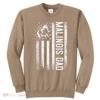 Malinois Dad Dog Dad K9 American Flag Dog Lover Sweatshirt thumb 0
