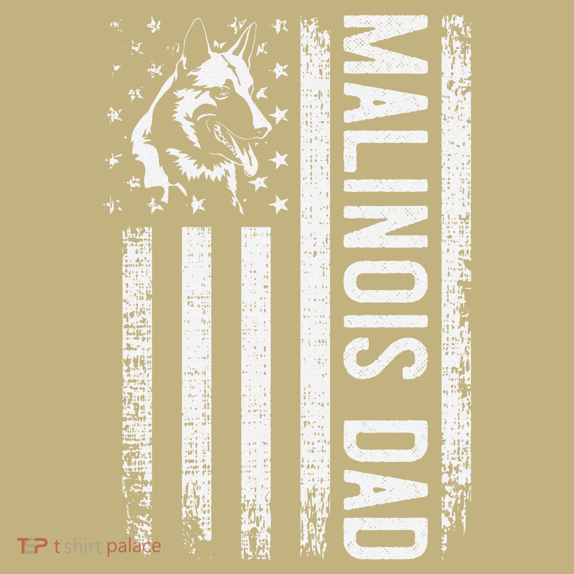 Malinois Dad Dog Dad K9 American Flag Dog Lover Sweatshirt