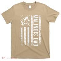 Malinois Dad Dog Dad K9 American Flag Dog Lover T-Shirt thumb 0