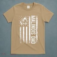 Malinois Dad Dog Dad K9 American Flag Dog Lover T-Shirt thumb 5
