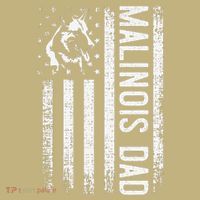 Malinois Dad Dog Dad K9 American Flag Dog Lover Button thumb 1