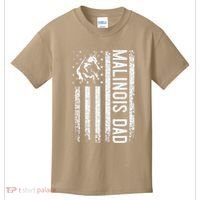 Malinois Dad Dog Dad K9 American Flag Dog Lover Kids T-Shirt thumb 0