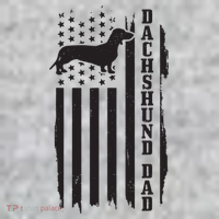 Mens Dachshund Dad Vintage American Flag Patriotic Weiner Dog T-Shirt thumb 7