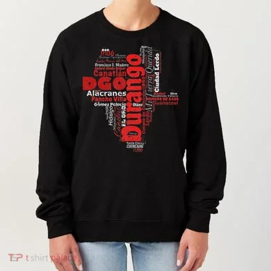 Mapa De Durango Mexico Municipios Durango Map Women's Sweatshirt