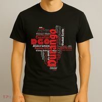 Mapa De Durango Mexico Municipios Durango Map T-Shirt thumb 3