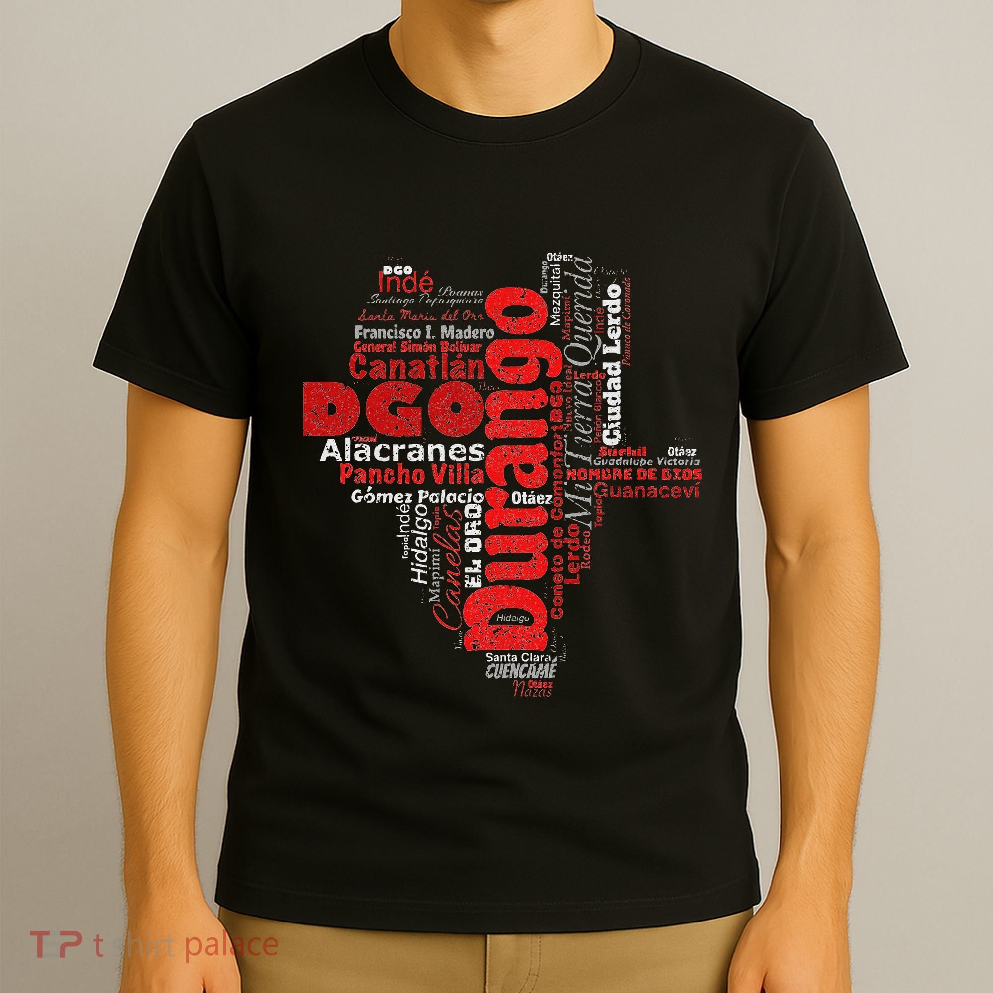 Mapa De Durango Mexico Municipios Durango Map T-Shirt