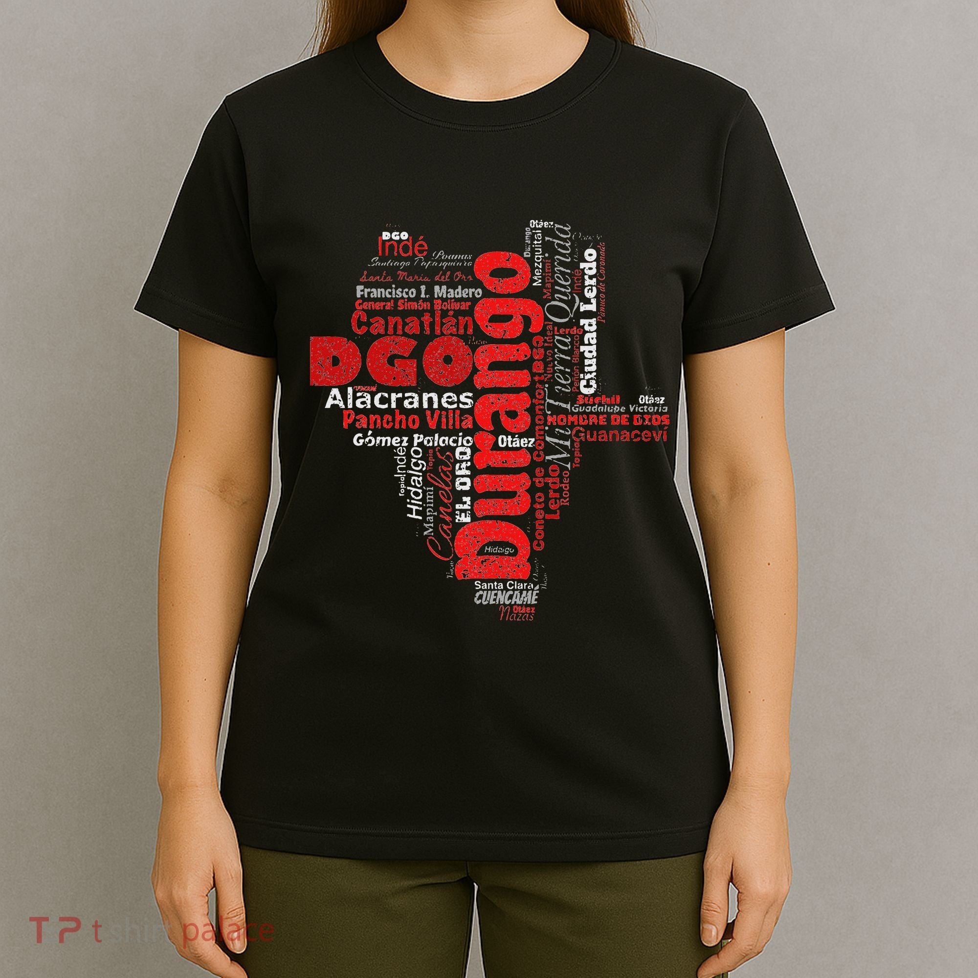 Mapa De Durango Mexico Municipios Durango Map T-Shirt