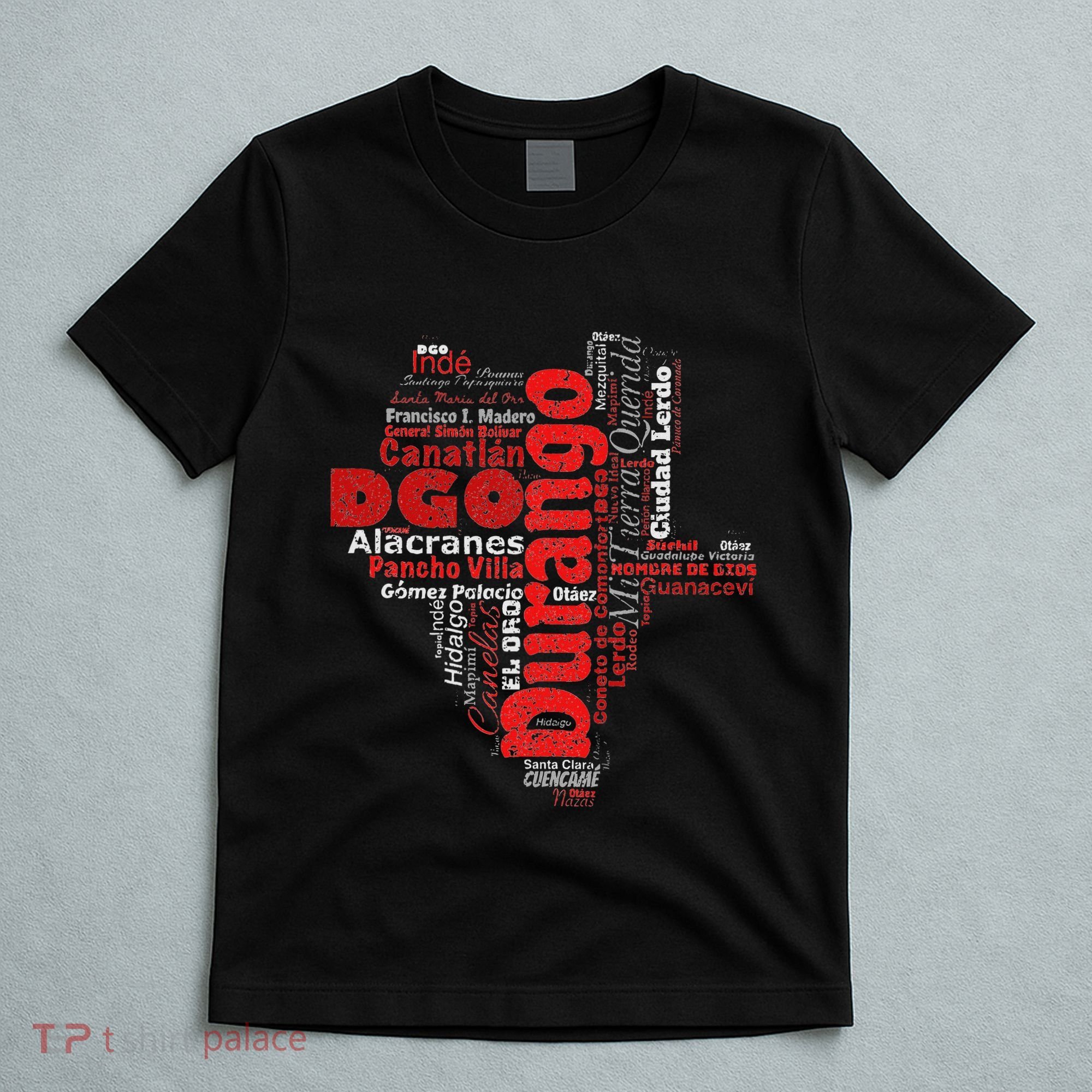 Mapa De Durango Mexico Municipios Durango Map T-Shirt
