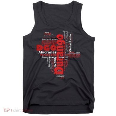 Mapa De Durango Mexico Municipios Durango Map Tank Top