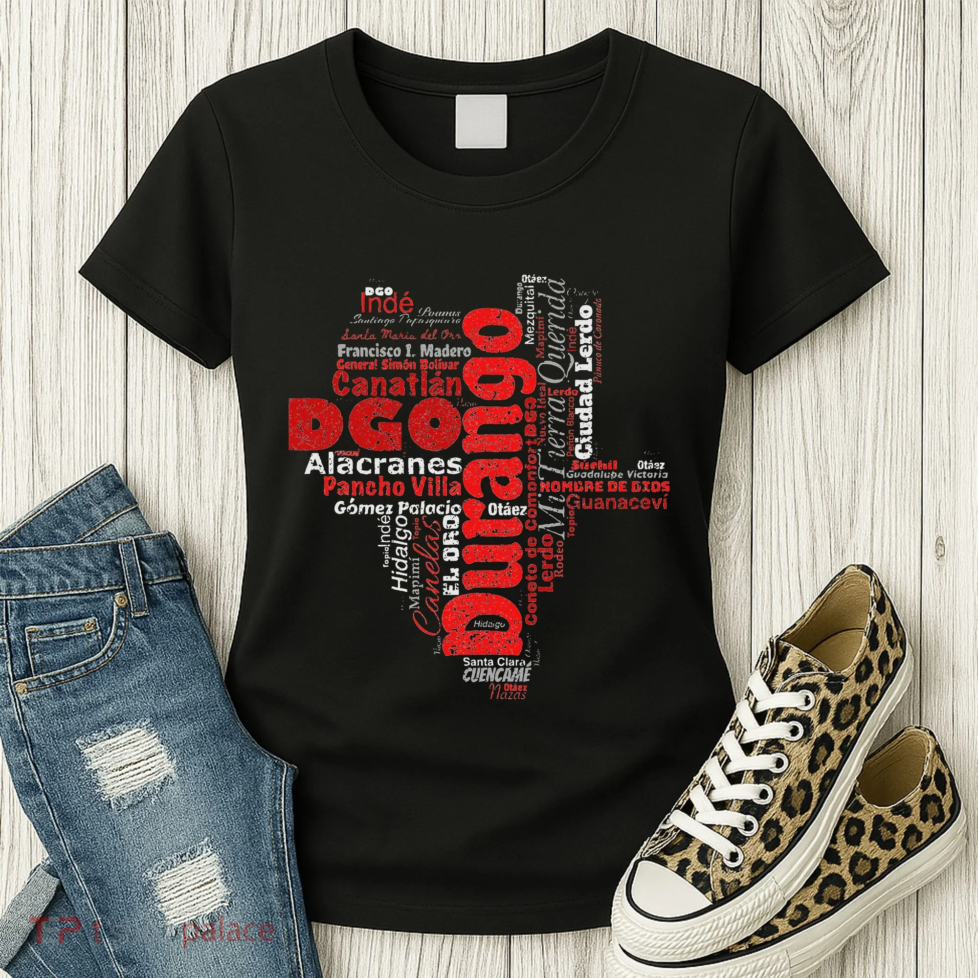 Mapa De Durango Mexico Municipios Durango Map Women's T-Shirt