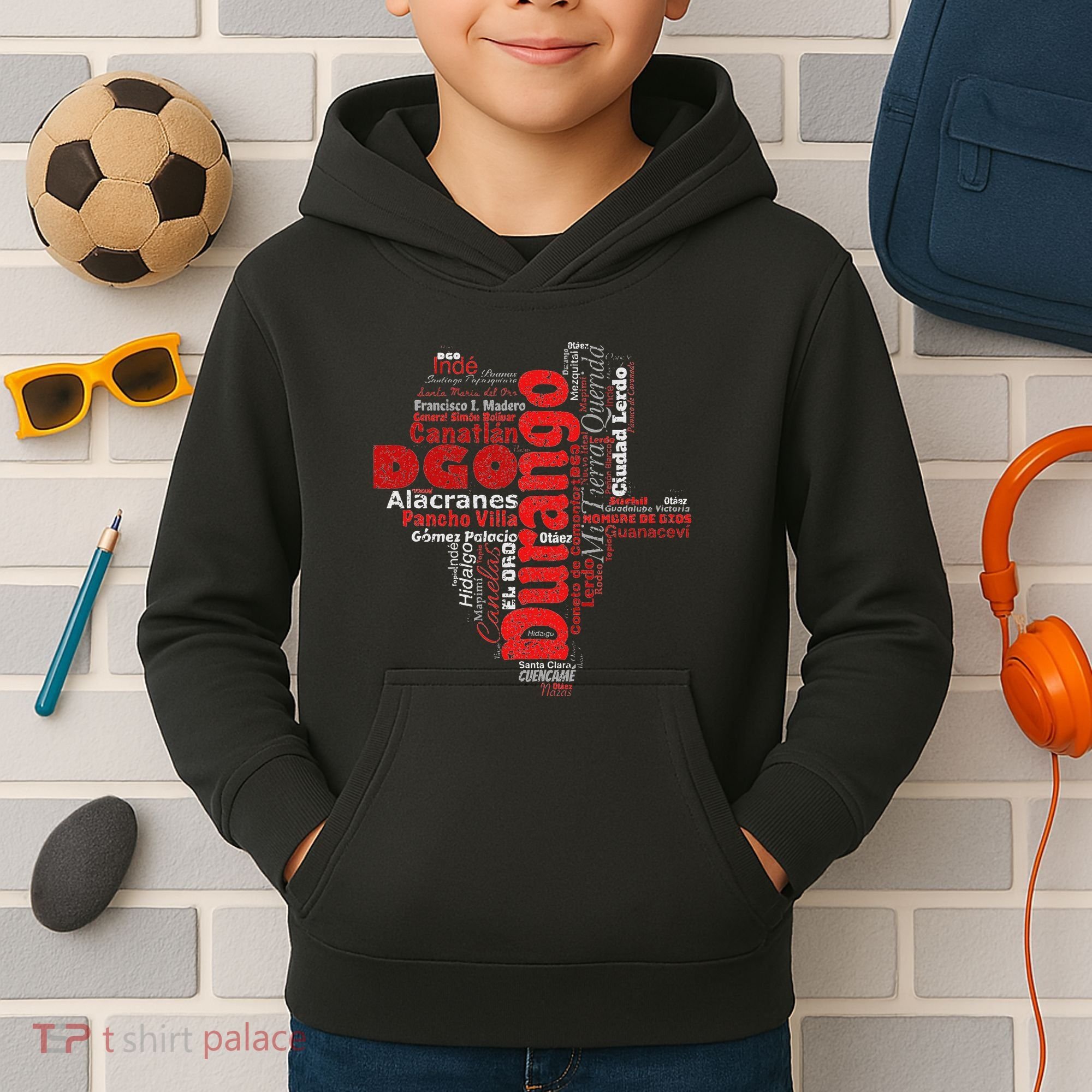 Mapa De Durango Mexico Municipios Durango Map Kids Hoodie