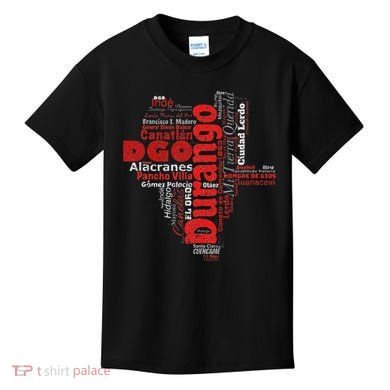 Mapa De Durango Mexico Municipios Durango Map Kids T-Shirt