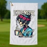 Mothers Day Expensive Difficult And Talks Back Golf Towel thumb 1
