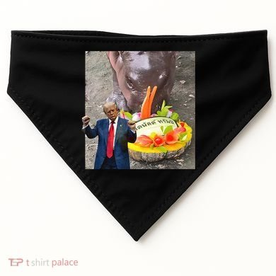 Moo Deng Endorsed Trump Hippo Predicting TrumpS Victory USA-Made Doggie Bandana