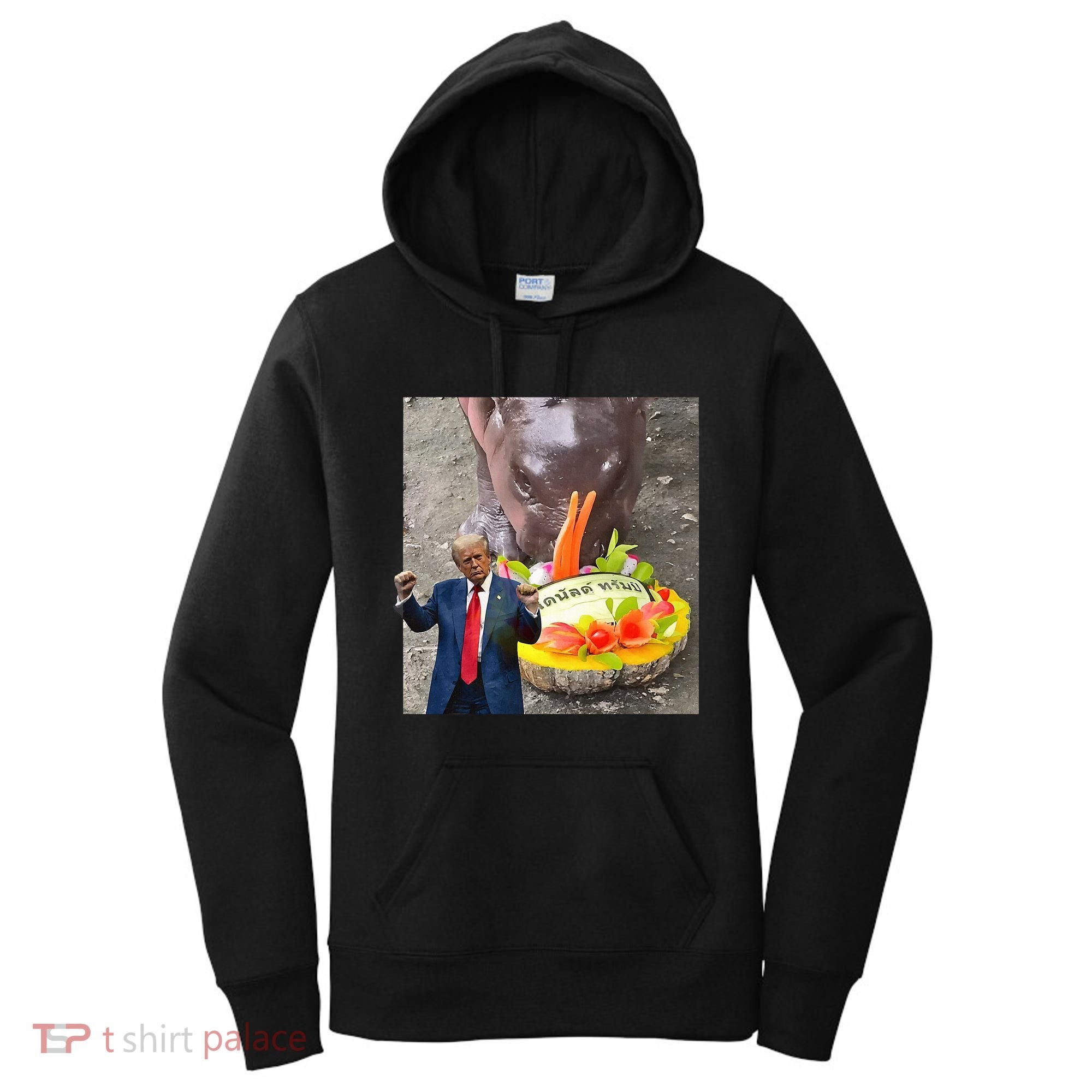 Moo Deng Endorsed Trump Hippo Predicting TrumpS Victory Women's Hoodie