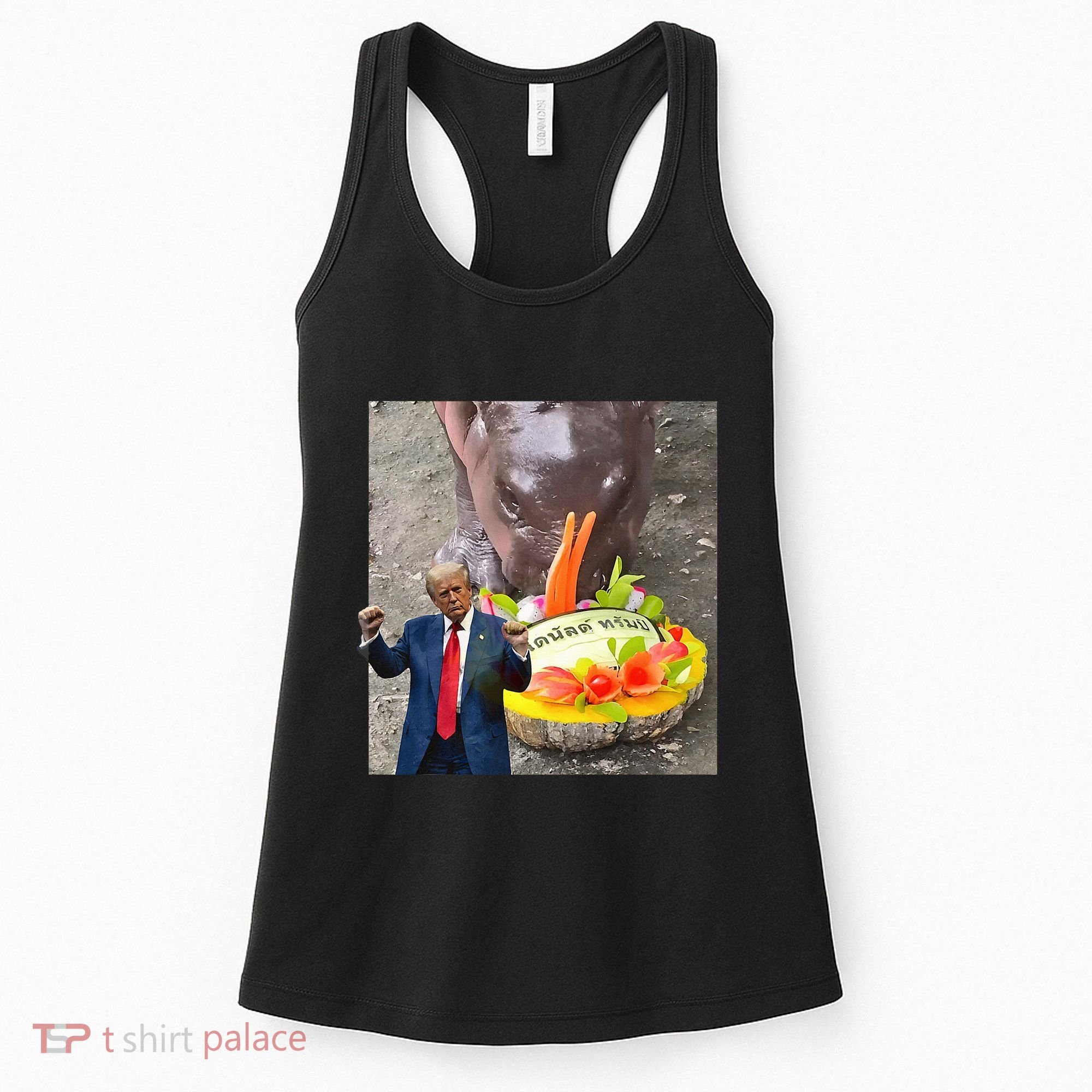 Moo Deng Endorsed Trump Hippo Predicting TrumpS Victory Women's Tank Top