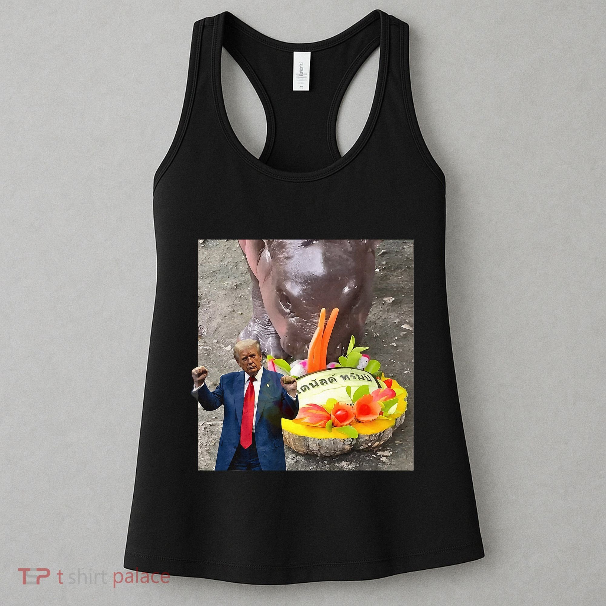 Moo Deng Endorsed Trump Hippo Predicting TrumpS Victory Women's Tank Top